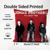 JJonas BrothersS Band Cushion Cover Plush Fabric Soft DoubleSided Printed Sofa Warm Winter Home Child Gift Pillow Case