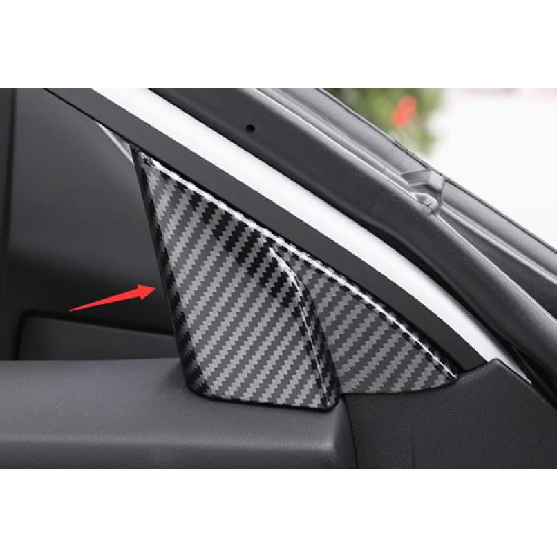 Carbon Fiber Style Inner Door Triangle decorative frame For Toyota Camry 24-2025
