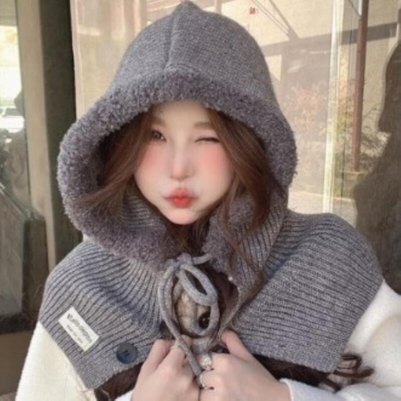 

Women s Classic Hooded Hat with Poggle Label Patch Red