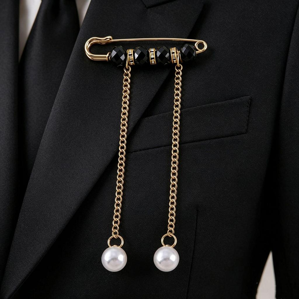Fashionable Brooch Chain with Waist-Tightening Buckle - Versatile Clothing Accessory
