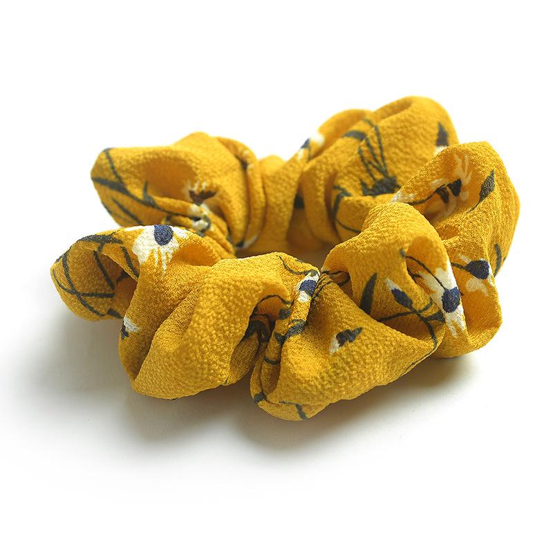 Small Fresh Large Intestine Ring Spring Summer Autumn And Winter Head Flower Chiffon Fabric Pig Large Intestine Hair Band Headgear Women'S Headband