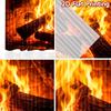 2D flat printing 2pcs Curtain Curtains Warm Glowing Fireplace Digital Printed Polyester Drapes Family Party Decoration Use for