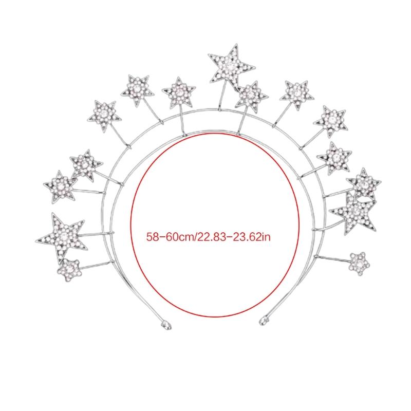 Wedding Tiaras Star Tiaras Headband Bride Tiaras Wedding Rhinestones Headband
