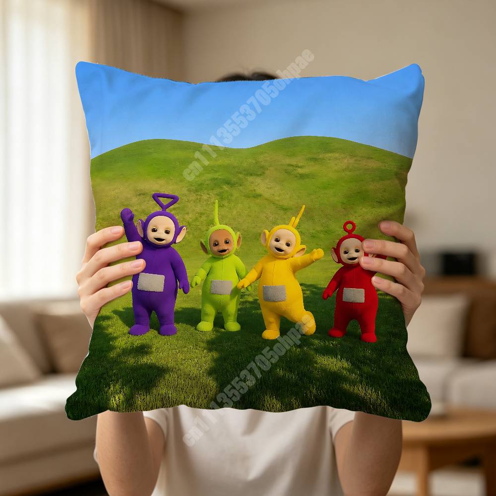 Kid Childhood Cartoon TTeletubbiES Sofa Couch Pillow Cover Cushion Case Cozy Bedroom Accent Studio Furnishing