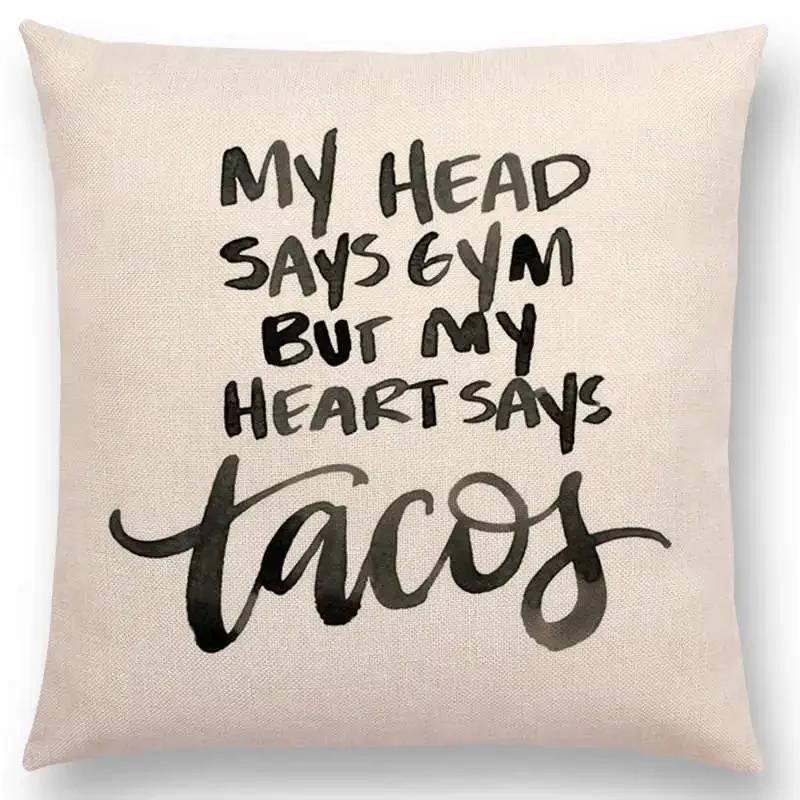 Newest Black Letter Brave Confidence Hope Forceful Warm Words Cushion Cover Christmas Gifts Sofa Throw Pillow