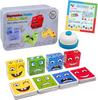 Educational Facial Building Blocks Educational Toy for Elementary School Students Brain Reaction Facial Expression Matching Montessori Wooden Board