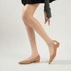  Patent leather pointed flat bottom versatile high heels shallow mouth thin single shoes femininity commuter shoes