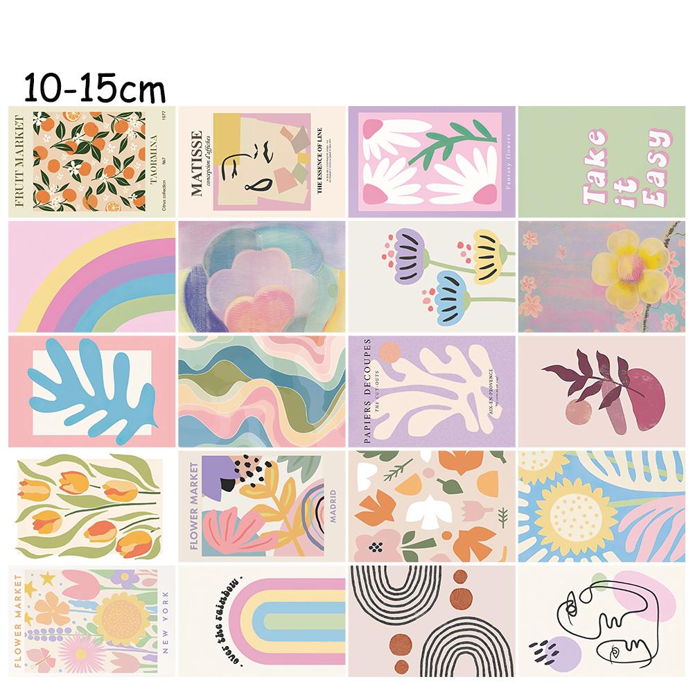 

20 шт. Пастельные плакаты в датском стиле Наклейка Животные Винтаж Ретро Пахта Открытки Наклейки Стена Ностальгия Сделай сам Наклейки на стену для кухни