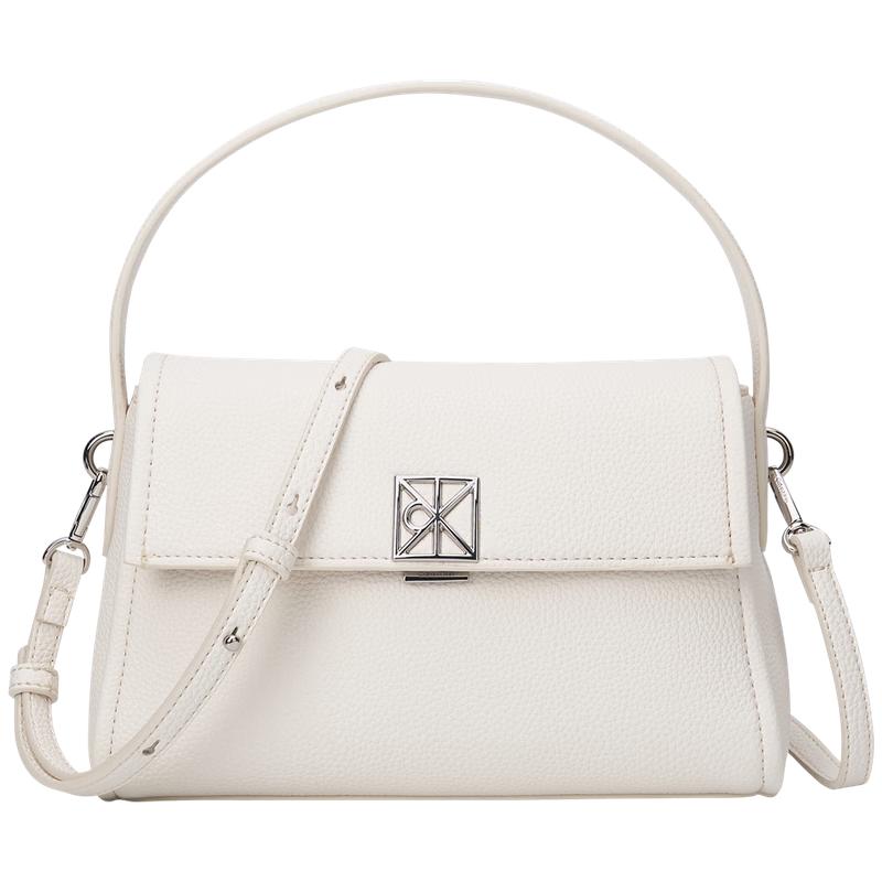 Calvin Klein Women s Monogram Flap Shoulder Bag One Size
