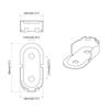 Clothes Rod Holder 2 pcs White Zinc 40 x 18 x 10 mm Iron