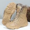 Mens Winter Snow Boots With Fleece Lining Waterproof Warm Outdoor Tactical Hiking Cold Weather