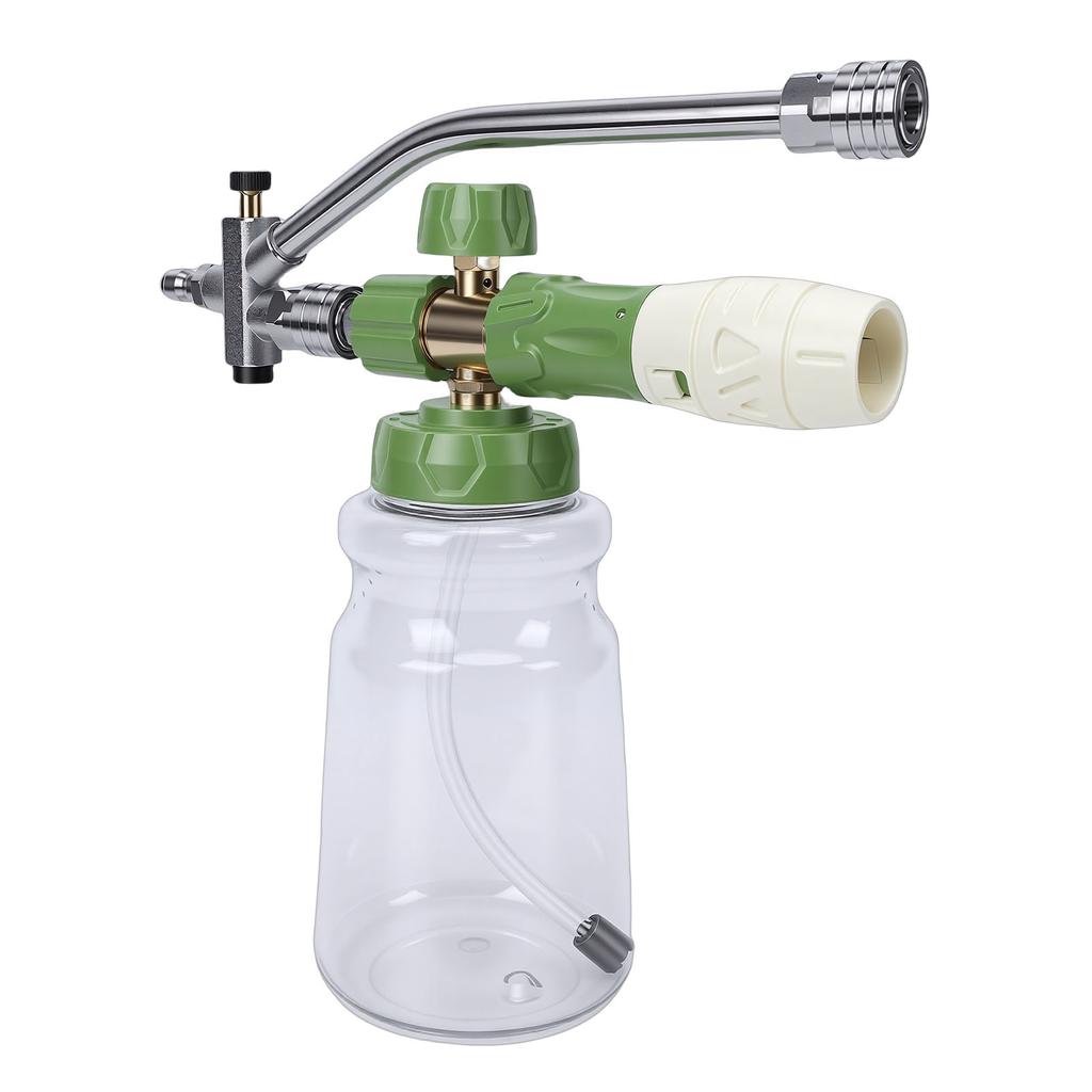   Foam Cannon for High Pressure Washer Transparent Spray Bottle 1Celsius4 Inch Quick Connect Wand 5 Nozzles 3 Washers