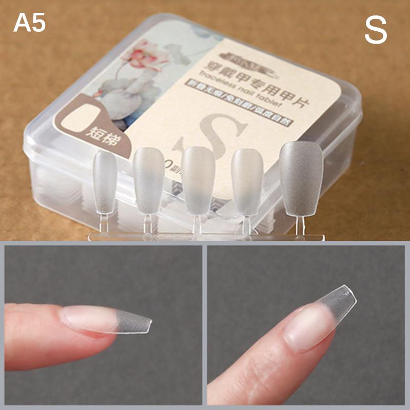 100Pcs/Box False Nails Press On Nails Coffin Artificial Nails Clear Fake Nail Tips For Extension Manicure Tool