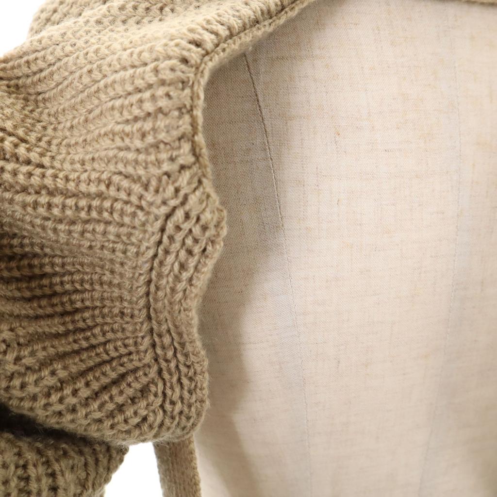 TAN Made In Japan Wool Blend Long Sleeve Knit Bolero F Beige Women Used