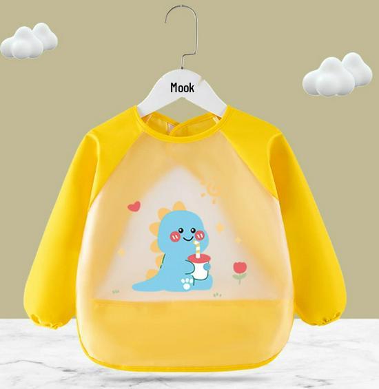 

Водонепроницаемый детский слюнявчик с длинным рукавом: Пятноустойчивый, двусторонний фартук для весны и осени Size 90