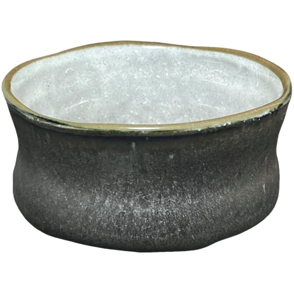 

Matcha x x White Glazed and Mino Made in Japan Ale-net Bowl, W12.4 D12.4 H7.2cm, Black-Colored, Ware, белый
