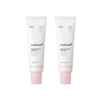 PDRN Pink Tone-Up Sunscreen SPF50+ PA++++ Brightening UV Protection 50ml X2