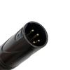 Audio Conversion Cable, XLR (4-pin) to 4.4mm Jack (Balanced), 10cm Long, Black
