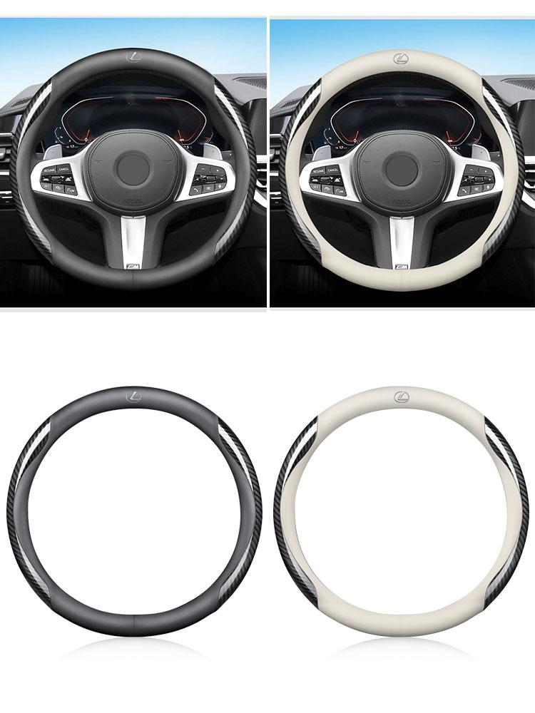 PU Carbon Fiber Leather Car Steering Wheel Cover Car Accessories For Lexus ES