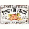 Vintage Pumpkin Farm Metal Sign Retro Fall Decor Rustic Halloween Thanksgiving Wall Art