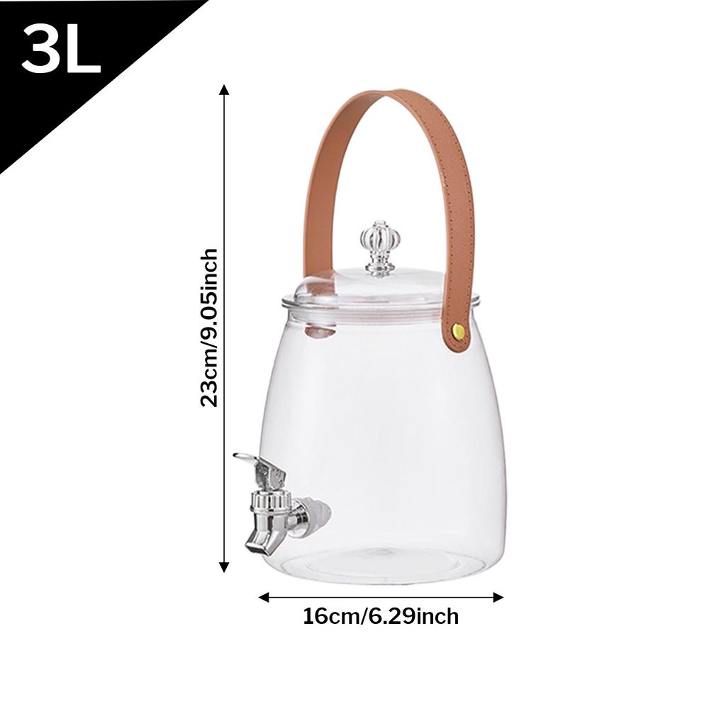 Water Kettle With Faucet Beverage Dispenser Cold Juice Lemonade Drinks Bucket Liquid Storage Tank Outdoor Fridge Organizer