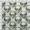 oneOone Cotton Flex Green Fabric Skull Craft Projects Decor Fabric Printed By The Yard 40 Inch