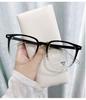 Stylish Retro Eyeglass Frames for Nearsightedness, Unisex Plain Glasses with Anti-Blue Light Protection