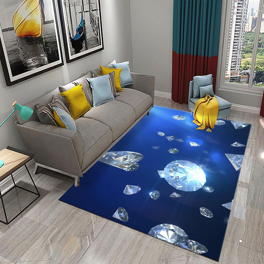 Living room balcony bedroom floor mat soft children's room rug casual rug bathroom non-slip rug sparkling diamond rug