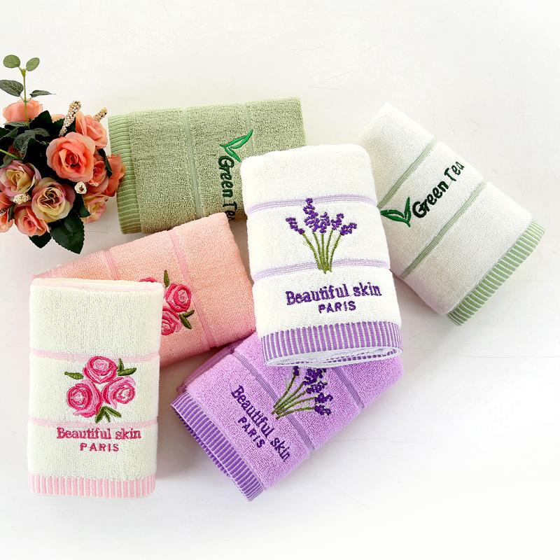 Měkká osuška Sada bavlněných ručníků na vyšívání Bavlněný ručník na obličej