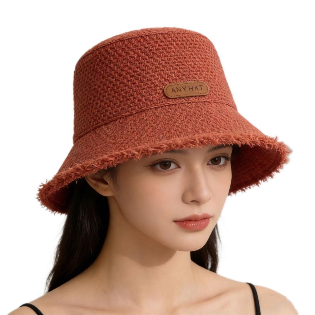 Hut Damen Sommer dünn gestrickt Sonnenschutz Fischerhut Gefühl Sonnenhut Damen Sonnenschutz Ausländischer Stil Mode Strandhut