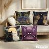 Wizard Cat Cushion Cover Soft Short Plush Pillow Cover Smooth Cozy Texture Aesthetic Cushion Case Home Decor