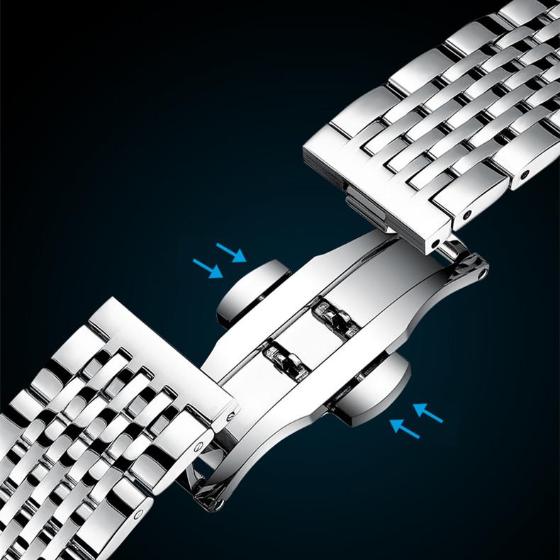 New Top Men's Watch Business Diamond-encrusted Stainless Steel Band Waterproof Fashion Watch Watch Men's Quartz Watch