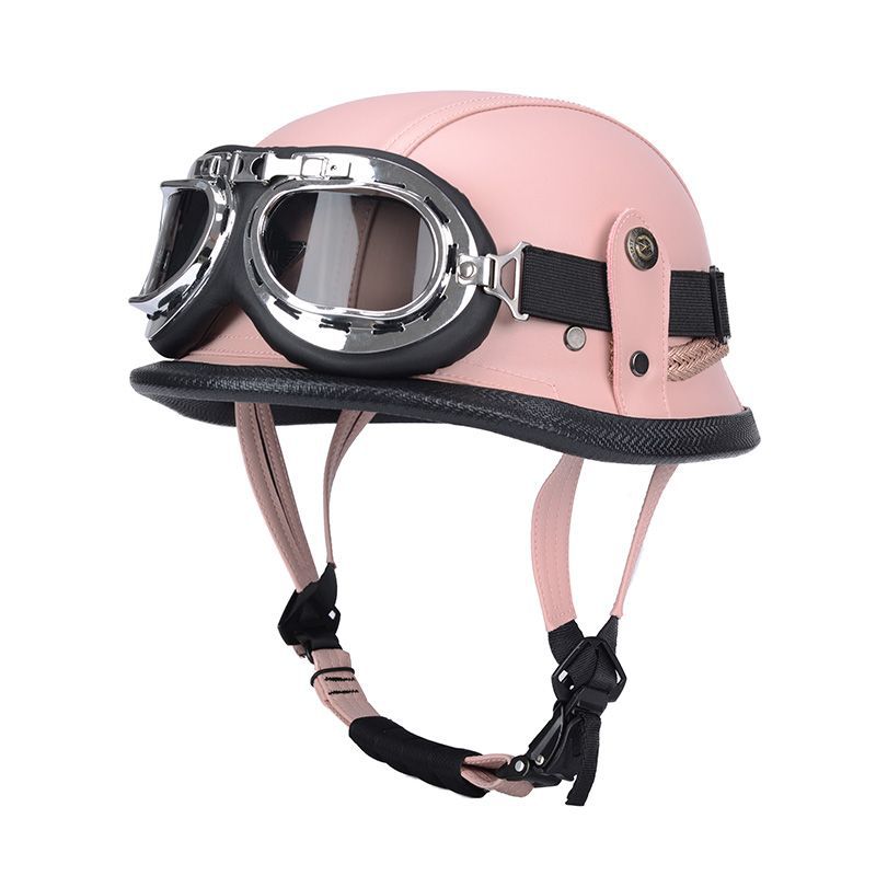 Pedal German Helmet Cruise Vintage Half Helmet Harley Men Motorcycle Helmet Locomotive Scaler Helmet Soldier Helmet Leather Helmet