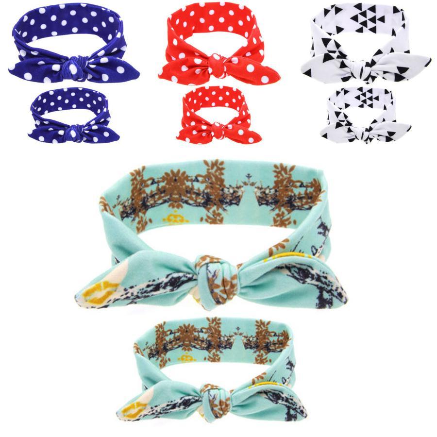 Stylish Unisex Geometric Pattern Family Headband Set For Adults And Pets