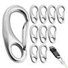 10 Stück Boots Marine Eiform Federhaken Edelstahl Eiform Feder S-Haken Clip Schnellverbinder Karabiner 30/40/50mm