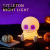 Soft Touch Night Lamp Halloween Skeleton Light, Silicone LED Bedside for Kids, Adjustable Brightness Light 8 Color RGB Dimmable Warm Desk Decor