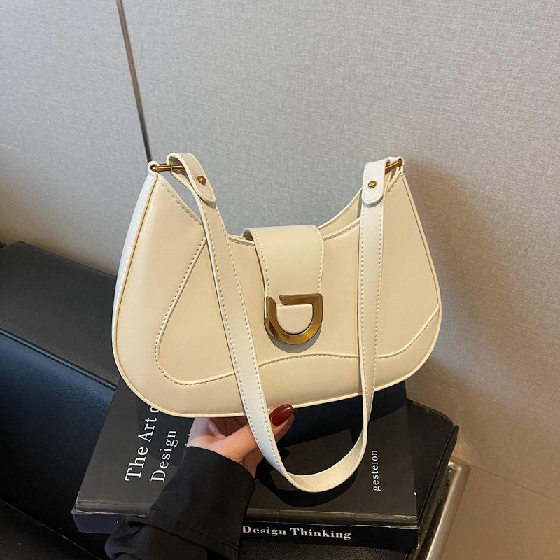 Podzimní nová taška přes rameno crossbody módní jednoduchá podpažní taška nová dámská nová taška ve tvaru půlměsíce dámská taška
