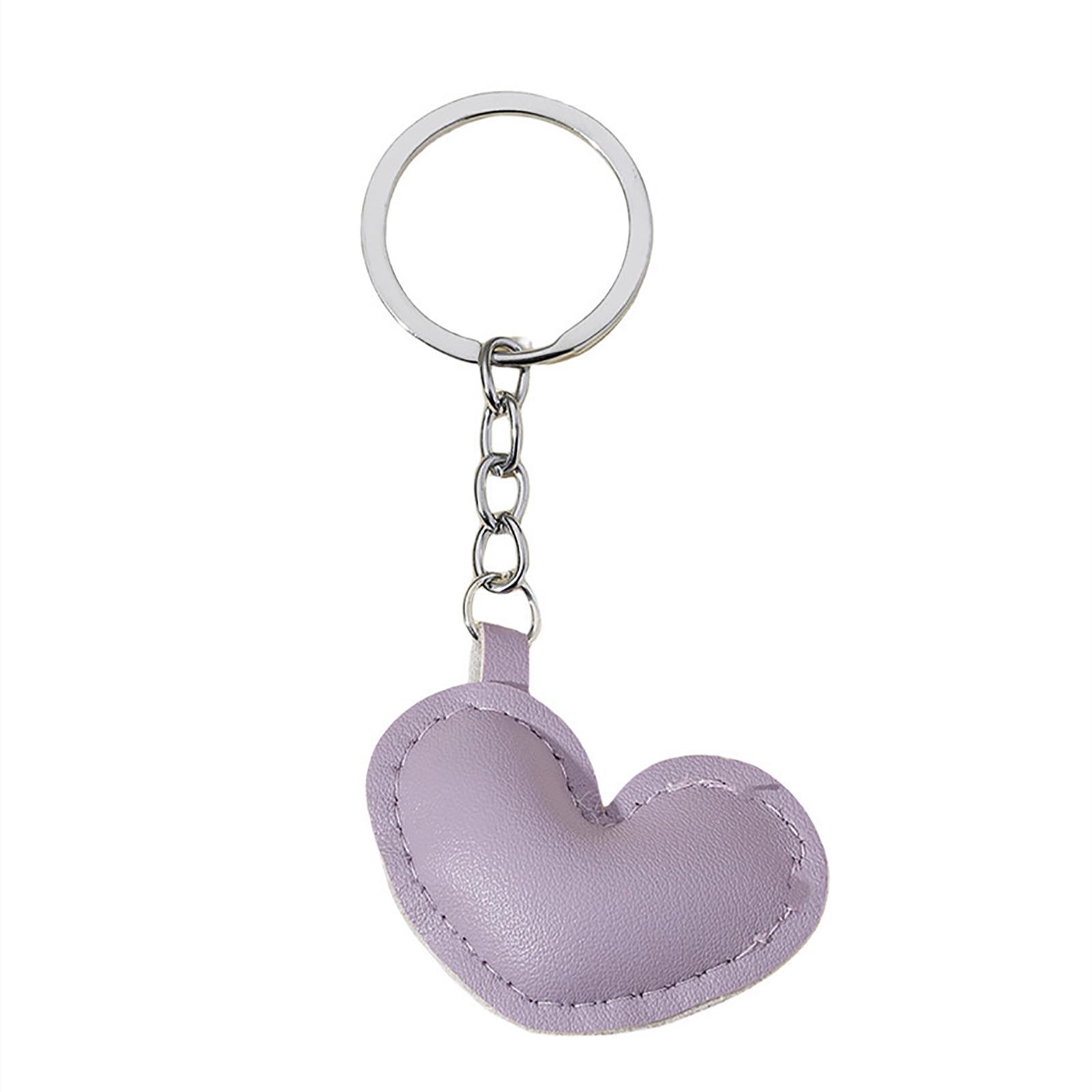 

Colorful Heart Pendant Keychain Love Shapes Cellphones Strap for Women and Girls Unique Bag Pendant Peach Phone Charm светло-фиолетовый