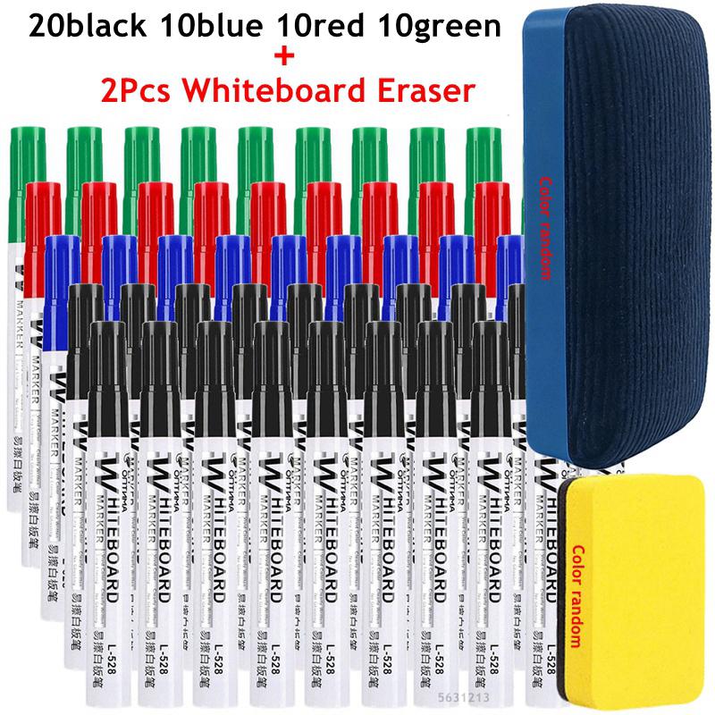 4-100Pcs Erasable Whiteboard Marker Pen Blackboard Marker Teaching Chalk for Glass Office School Stationery White Board Marker