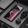 Midnight Pink Affection Black Glass Phone Case For For Samsung Galaxy S26 S25 S26Ultra S25 Edge S24 FE S23 S22 S21 S20Plus Cover