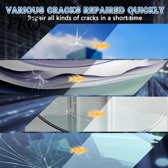 Clear Resin Windshield Repair Chip Kit, Car Crack Kit for Glass Repair, Automotive DIY Tool Small Chips Star Bullseye Do It Yourself Fix