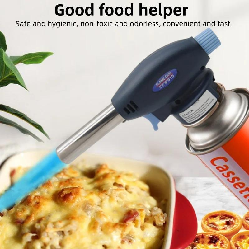 915 Spray Gun Head Portable Card Type Liquefied Gas Flamethrower Holder for Outdoor Camping Barbecue Baking Kitchen Tools