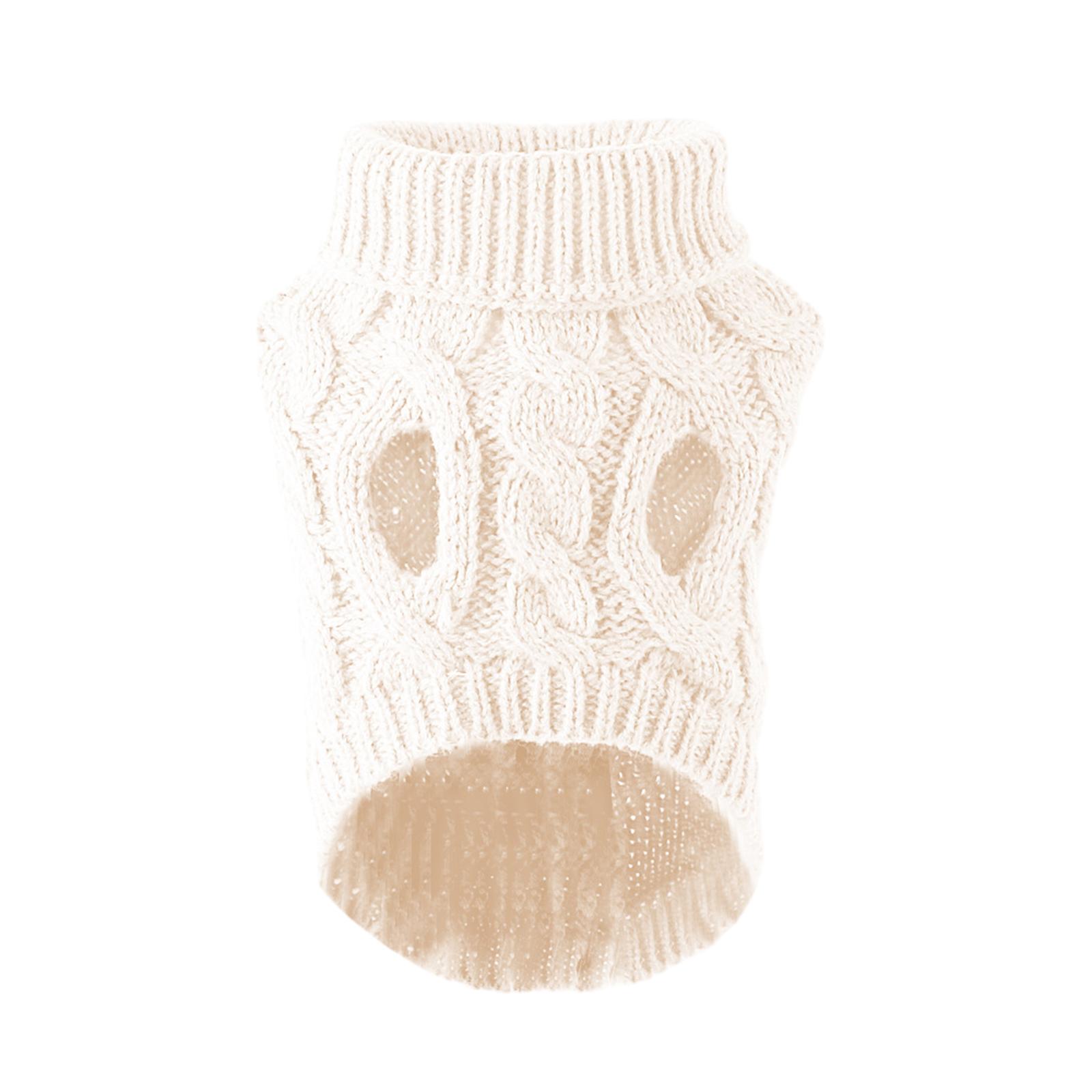 

Свитер для собак, мягкий, классический, вязаный, теплый, свитер для домашних животных, средних и больших собак, зимняя куртка для щенков, для путешествий, вечеринок, пикников S белый