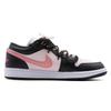 Jordan Air Jordan 1 Slip Resistant Abrasion Resistant Low top Vintage Basketball Shoes Women's Black Pink DC0774-101(Team44-B)