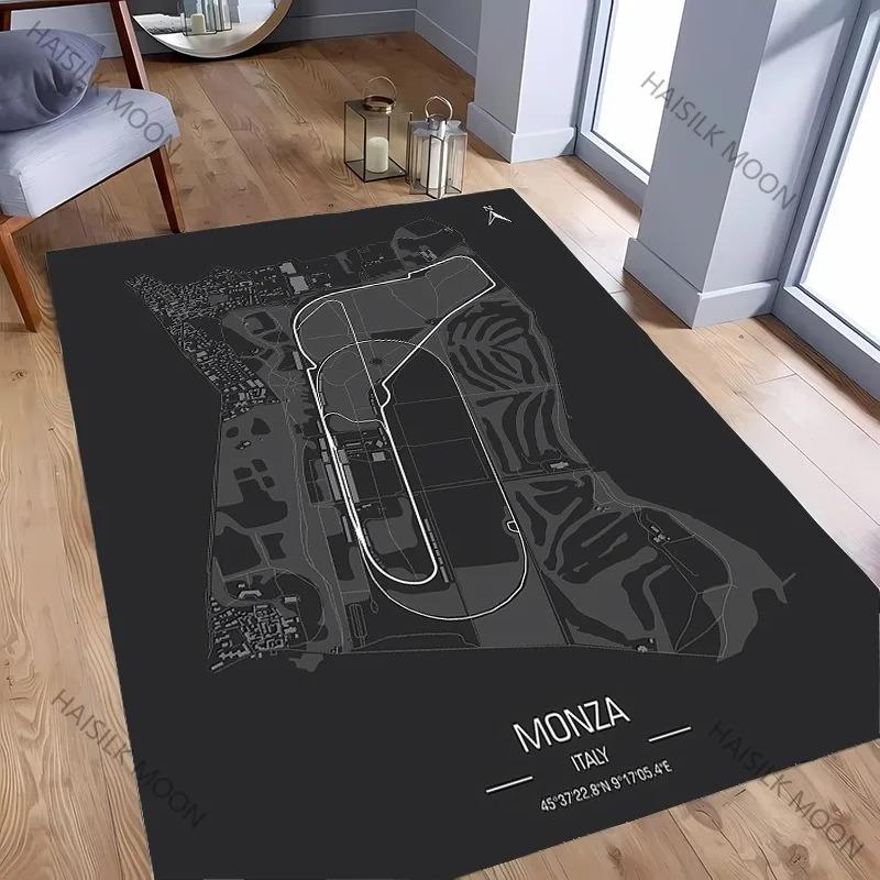 Závodní dráha Okruh Design Koberec Rohožka Koberec - Bahrajn Monako Nürburgring Motorsport Domácí dekorace Dekorace do ložnice Domácí koberec