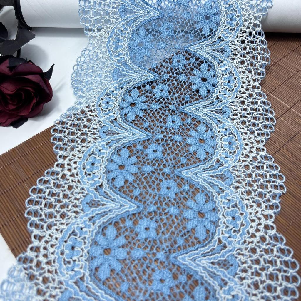 ( 3 cores ) Renda Stretch Bicolor, Acabamento de Renda com Ilhós Elástico para Lingerie, Sutiã, Roupa Íntima, Roupa, Artesanato