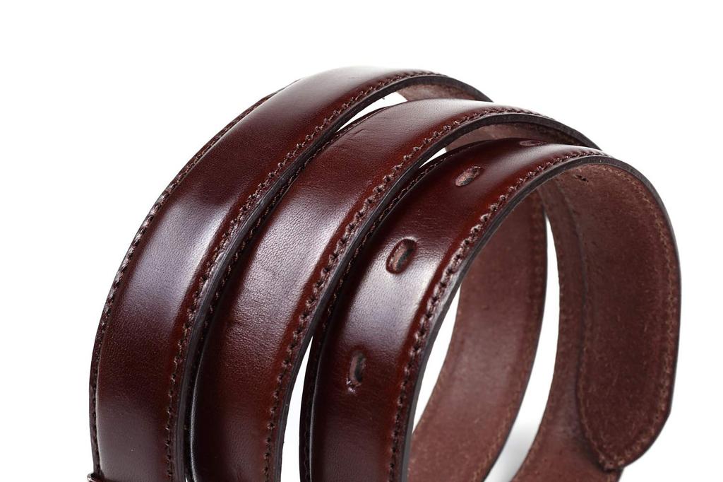 STCRAFT Tochigi Leather Belt for Men - Leather Business Belt with a Glossy Finish, Casual Style, Adjustable Size, Made In Japan (Brown)