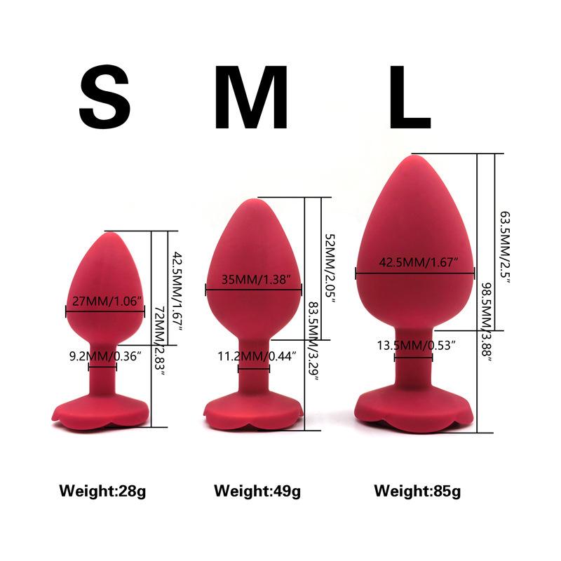 Rose Silikon Analplug für SM und Erwachsenenspiele