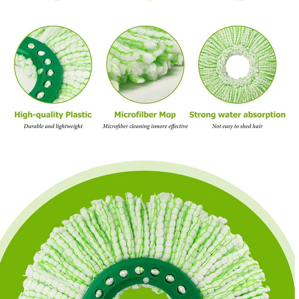 Mop Head Pad for Libman Tornado Spin Mop,Resuable Washable Microfiber Mop Refill for Hardwood Floor Cleaning