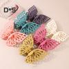 Large Hair Claw with Strong Grip Double-Layered Butterflies Shape Hair Clip Anti-slip Teeth Ponytail Clip Back Head Hair Claw